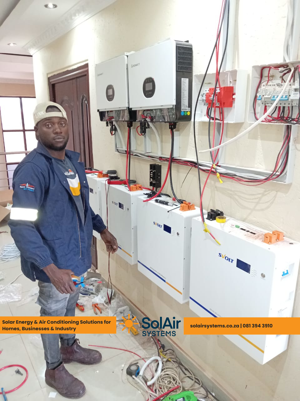 SolAir Systems - Solar panels and air conditioning units providing clean energy and climate control.